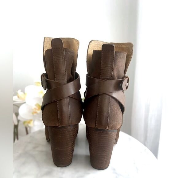 RAG & BONE Kinsey Distressed Leather Ankle Boots Size 41 US 11 - Picture 4 of 14